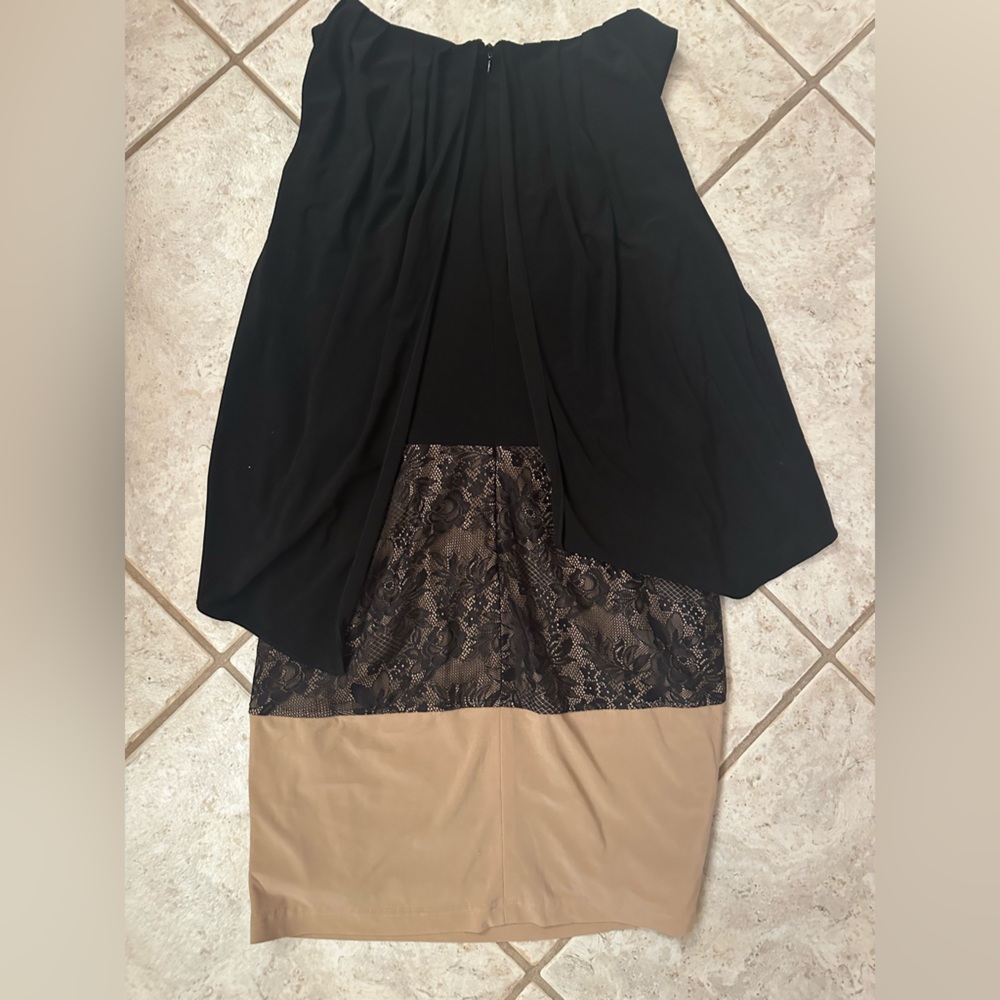 Black dress with lace skirt